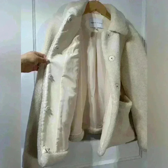 Rebecca Minkoff Harley Teddy Sherpa Shearling Jacket Size Large - Picture 5 of 6
